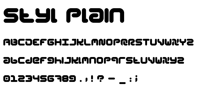 Styl Plain font